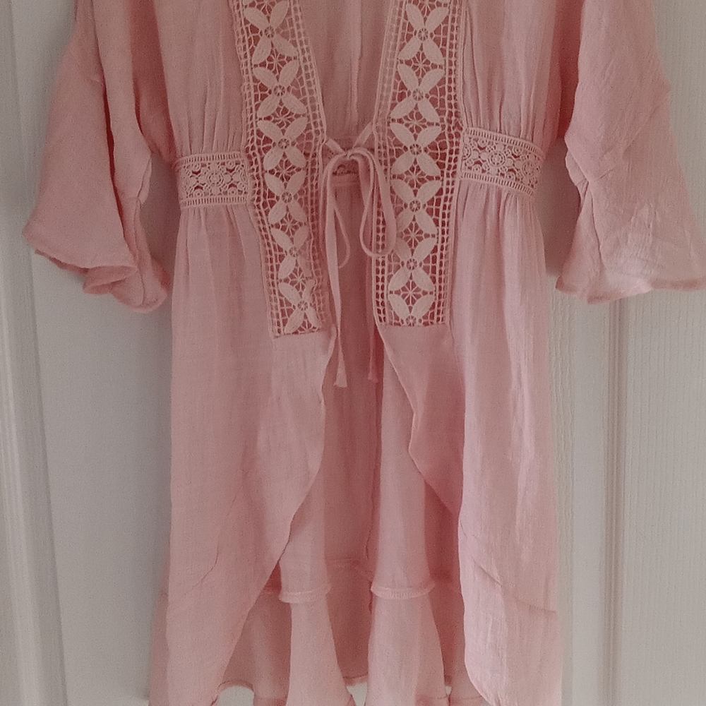 Pink Boho Bathing Suit Cover